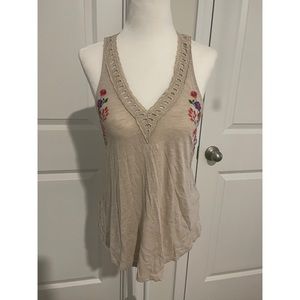 Floral trim top